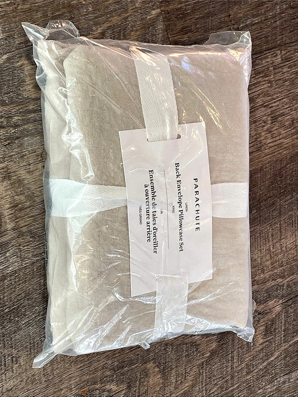 NWT Parachute Home 100% Linen King Pillowcase Set - Bone